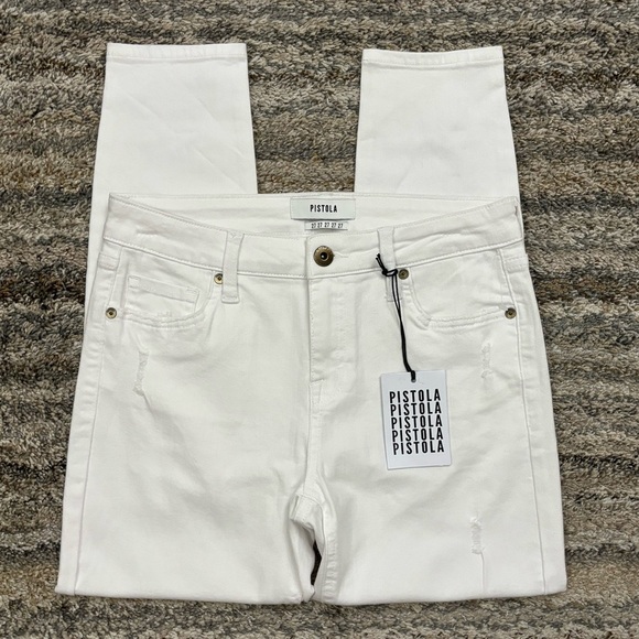 Pistola Mid Rise Cropped Skinny Jeans Sz 27 NWT | Pistola White Cropped Skinny * - Picture 1 of 13